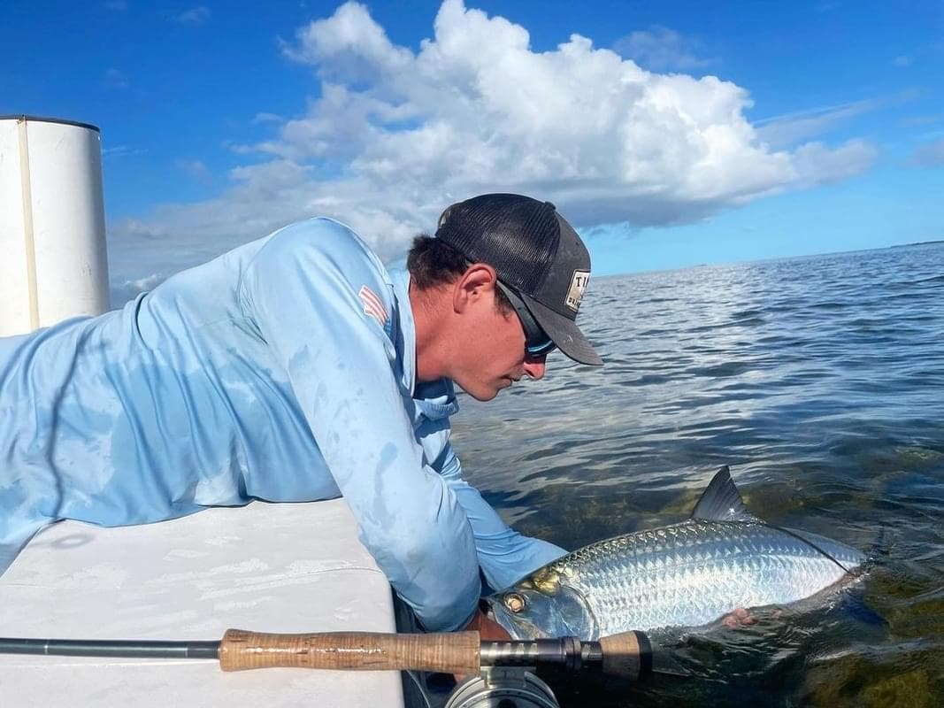 Fly Fishing a Tarpon on the Flats